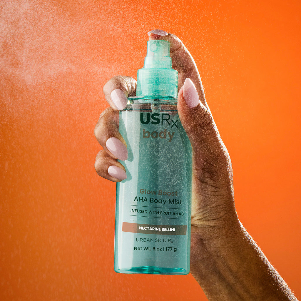 Glow Boost AHA Body Mist in Nectarine Bellini | Urban Skin Rx