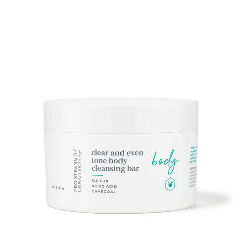 5 ounce Jar of Urban Skin RX Clear and Even Tone Body Cleansing Bar against white background