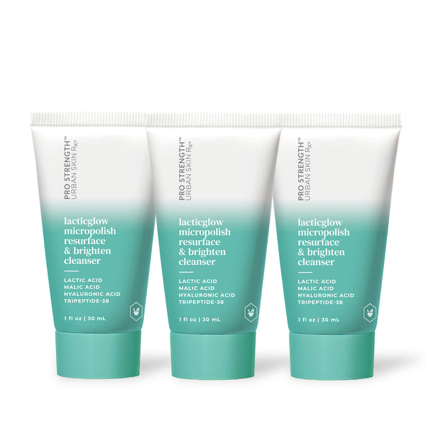 3-Pack Mini LacticGlow Micropolish Cleanser | Urban Skin Rx®
