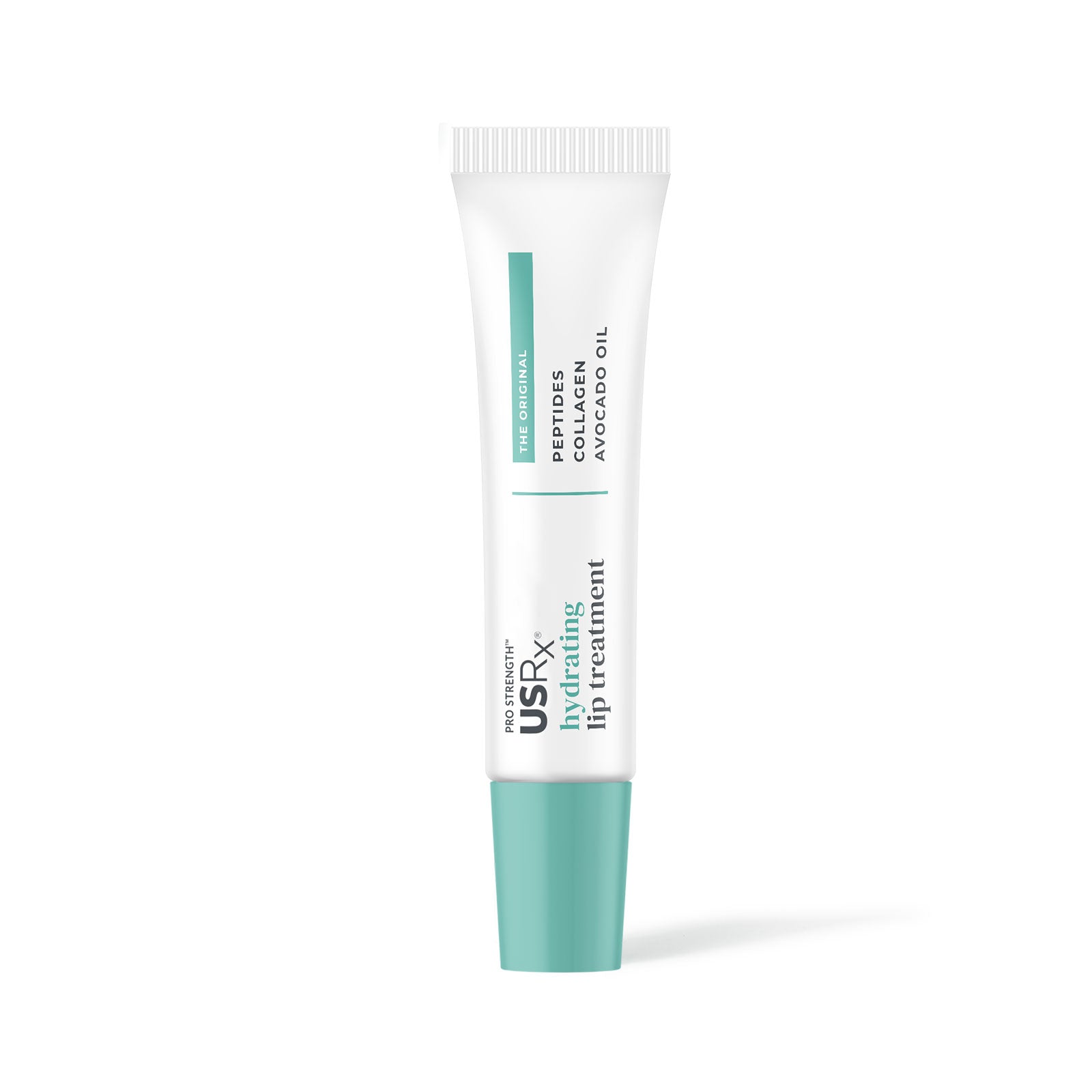Tube of USRx Hydrating Lip Treatment on a white background