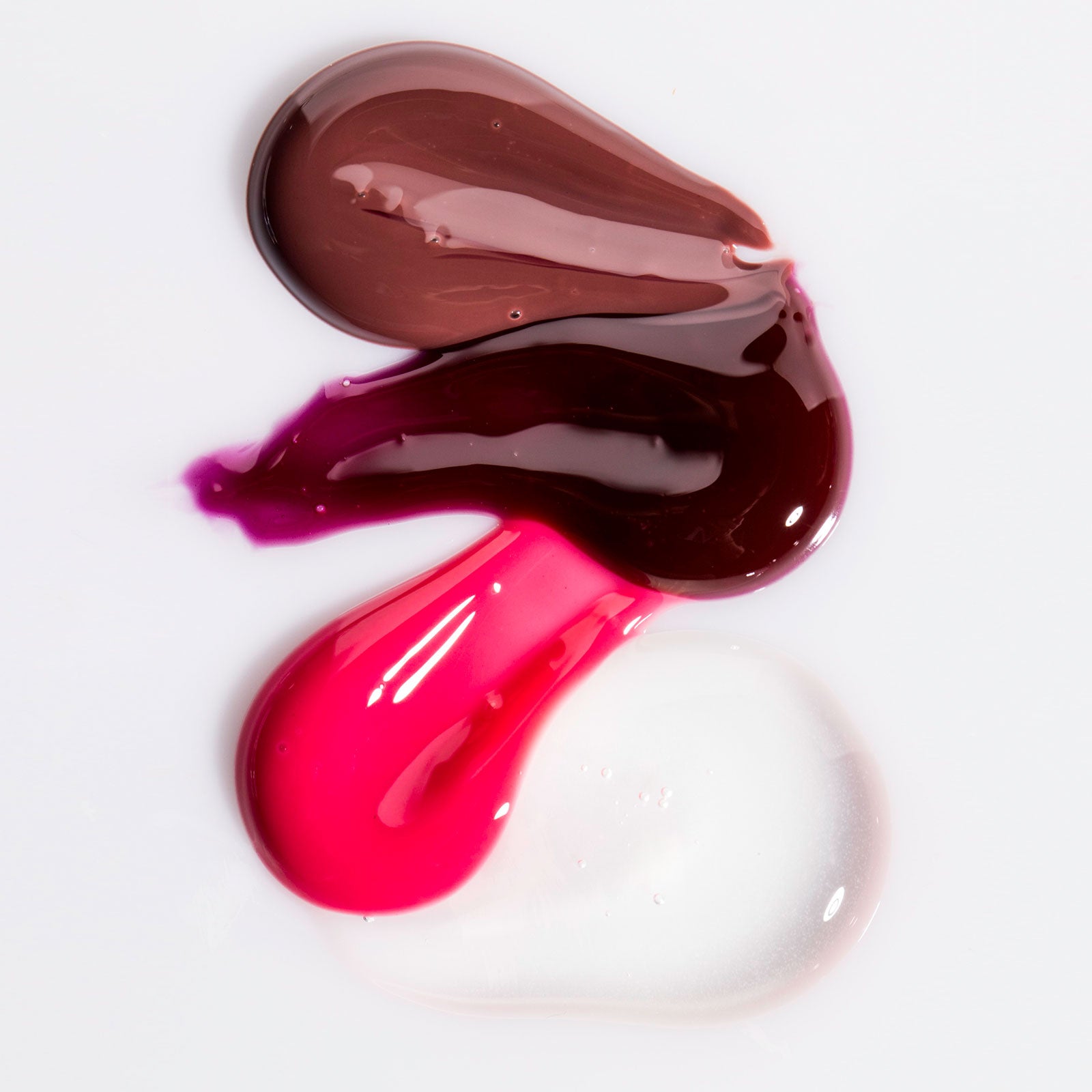 Swatches of 4 different shades of USRx Hydrating Lip Treatment