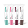Assortment of 4 different shades of USRx Hydrating Lip Treatment in Original, Jelly, Toasty and Juicy on a white background