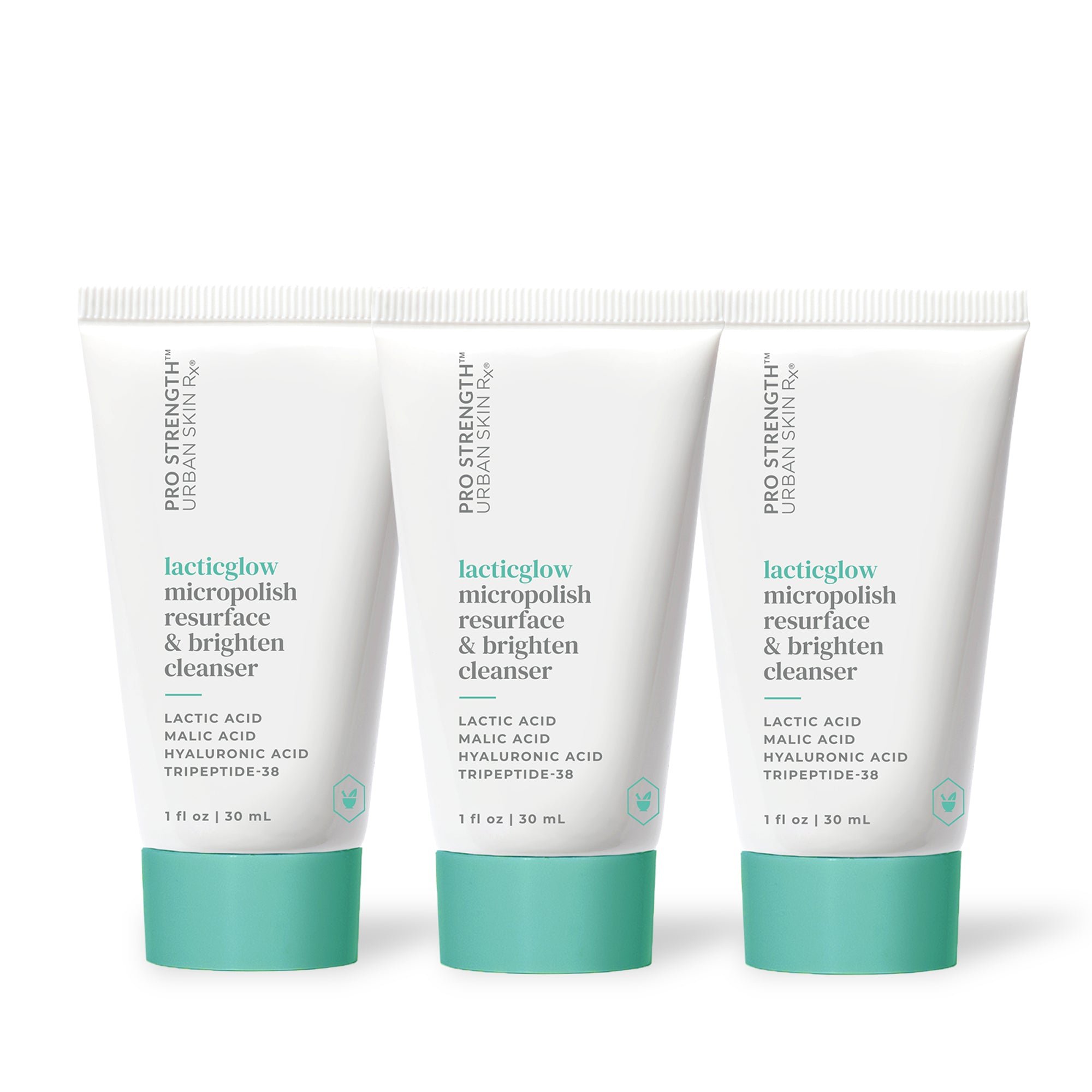3-Pack Mini LacticGlow Micropolish Cleanser | Urban Skin Rx®