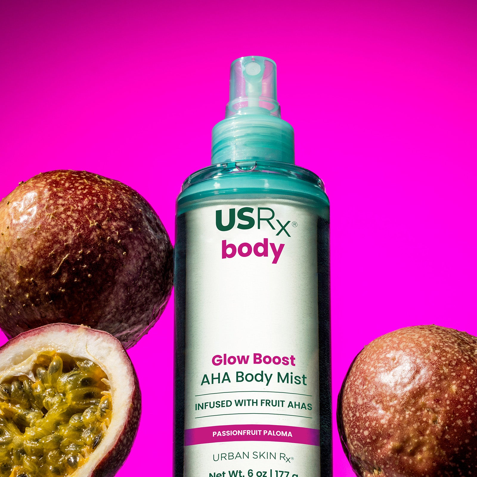 Glow Boost AHA Body Mist - Passionfruit Paloma | Urban Skin Rx®