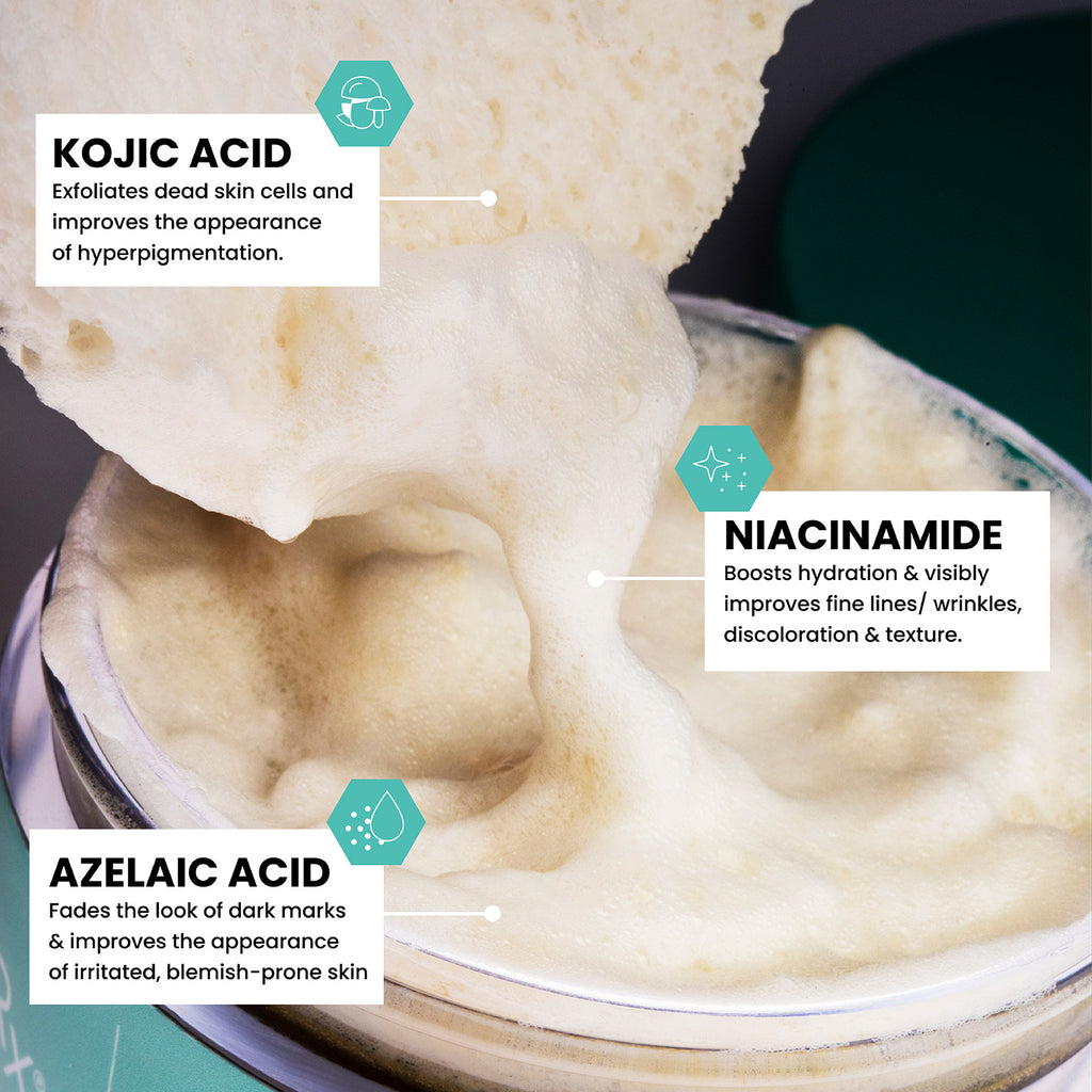 USRx Even Tone Cleansing Bar contains Kojic Acid, Niacinamide and Azelaic Acid to combat various skin concerns