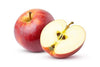 A sliced apple and whole apple on a white background
