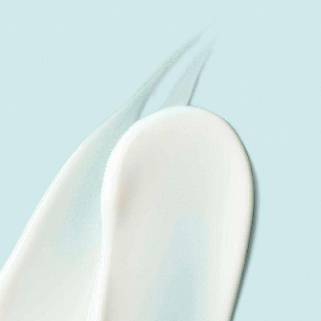 White swatch of Complexion Protection Moisturizer SPF 30 Sheer formula leaves no white residue on the skin